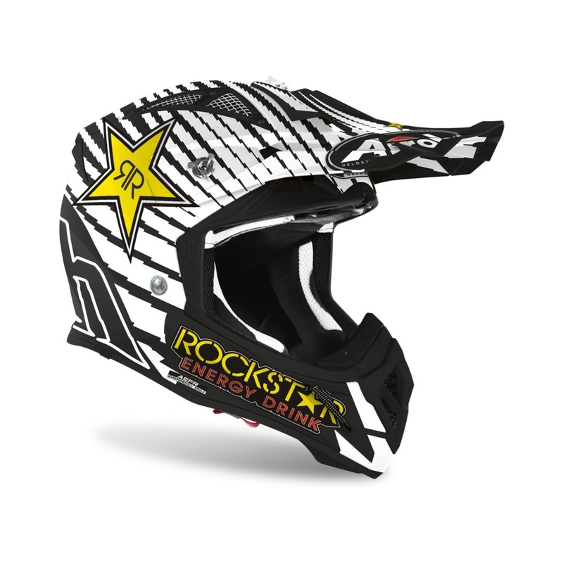 Motokrosová prilba Airoh Aviator ACE Rockstar 2021 šedo-čierna