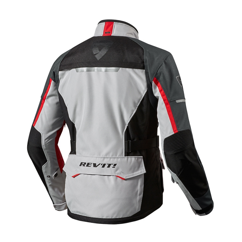 Moto bunda Revit Outback 2 strieborno-červená výpredaj