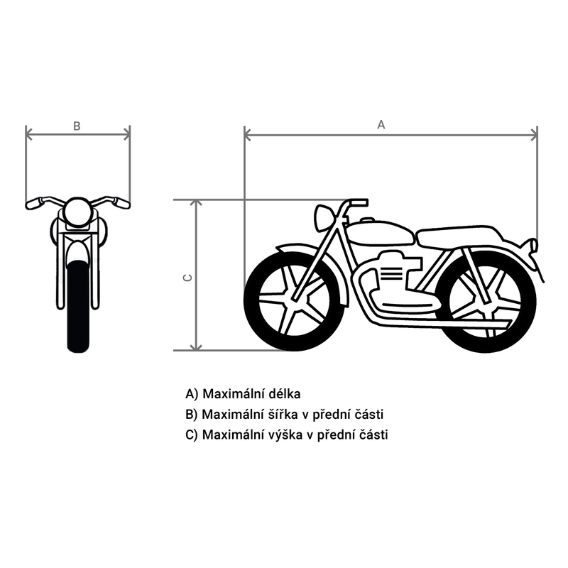 Garážová plachta na motocykel Maxi - II. akosť