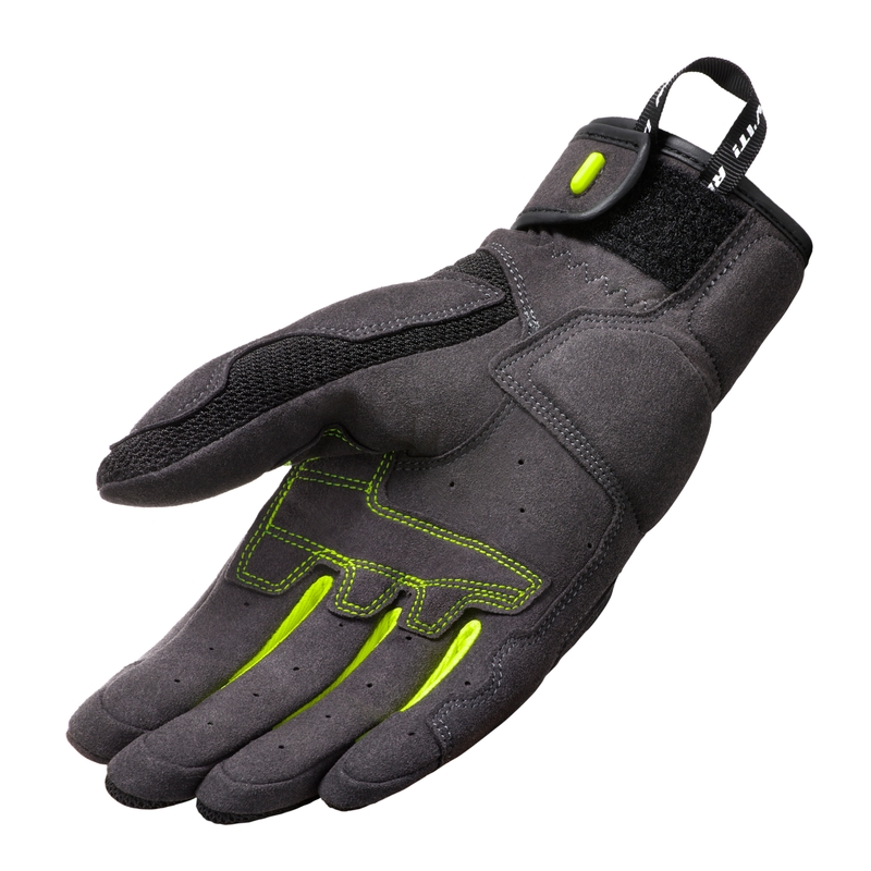 Dámske rukavice na motocykel Revit Volcano čierno-fluorescenčno žlté