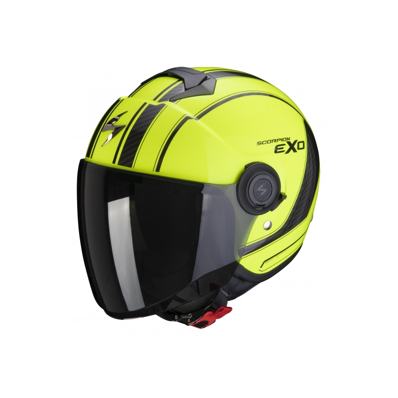 Otvorená prilba na motocykel Scorpion EXO-CITY Scoot čierno-fluorescenčno žltá