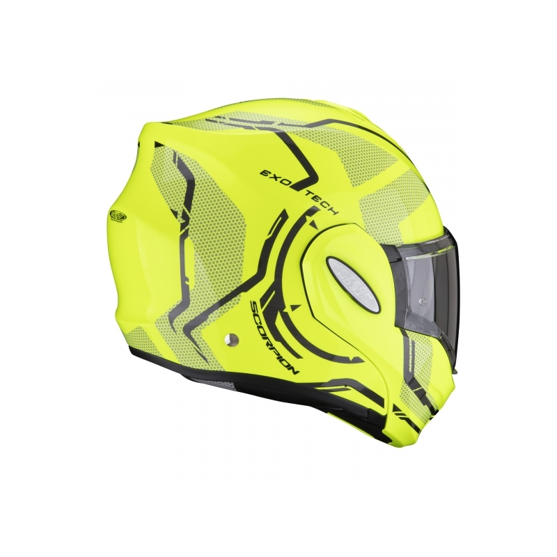 Preklápacia prilba Scorpion EXO-TECH Square fluorescenčno žltá