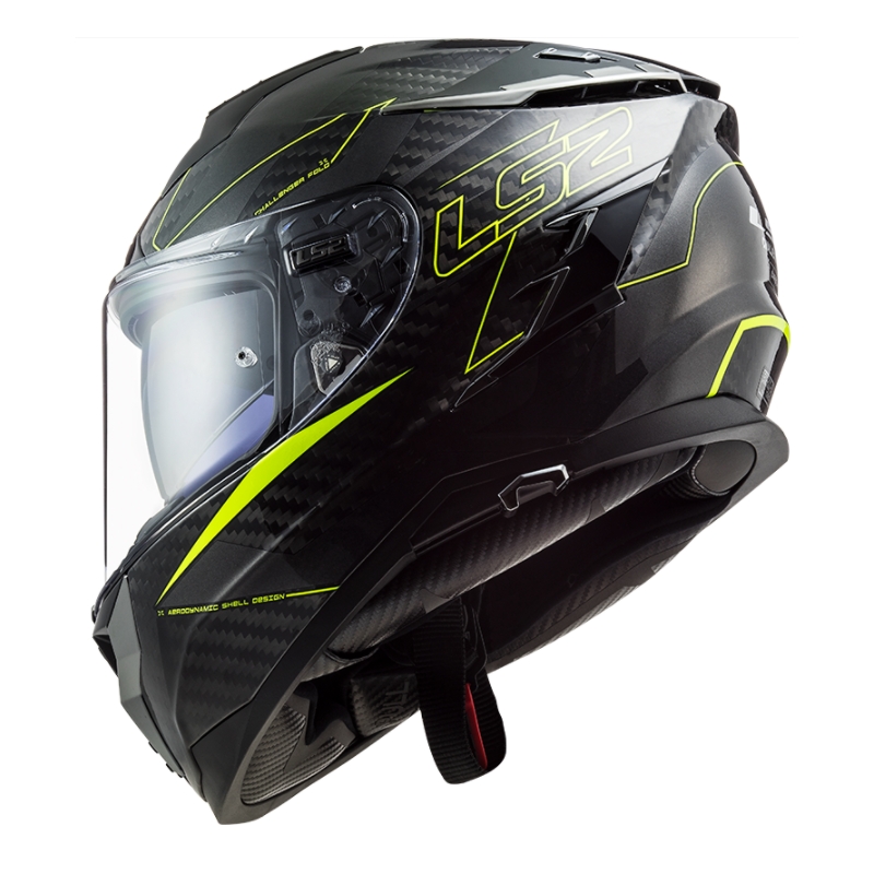 Integrálna prilba na motocykel LS2 FF327 Challenger CT2 Fold čierno-fluorescenčno žltá