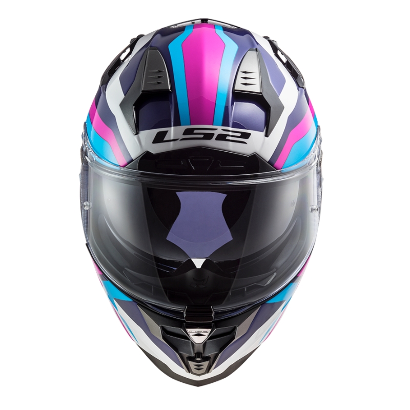 Integrálna prilba na motocykel LS2 FF327 Challenger Galactic bielo-modro-ružová výpredaj