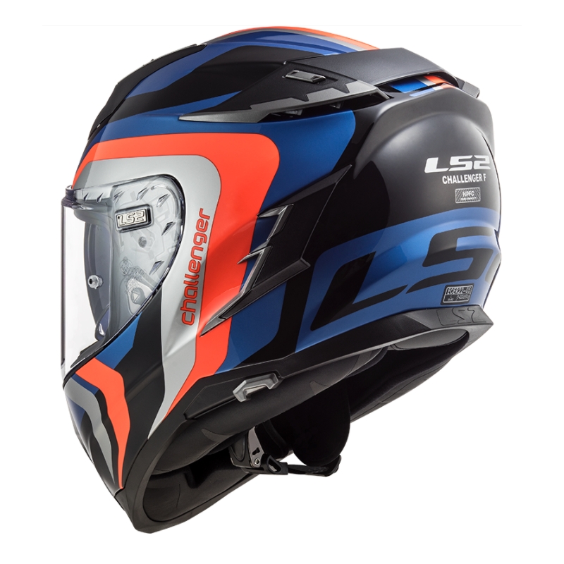 Integrálna prilba na motocykel LS2 FF327 Challenger Galactic modro-oranžovo-sivá výpredaj