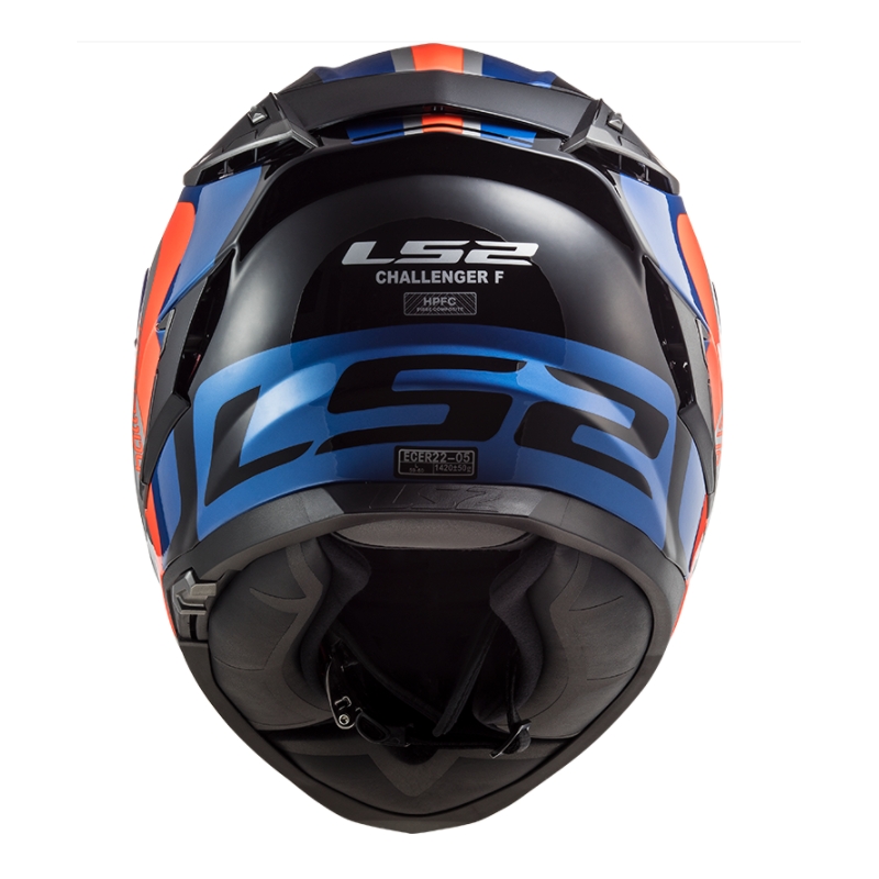Integrálna prilba na motocykel LS2 FF327 Challenger Galactic modro-oranžovo-sivá výpredaj