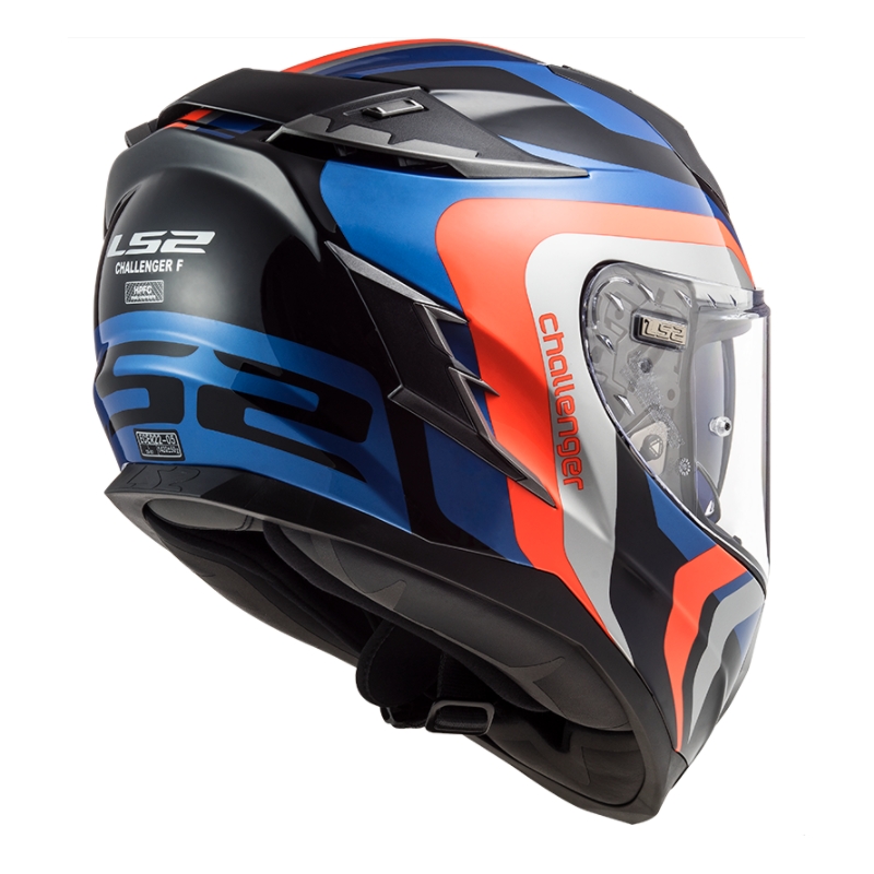 Integrálna prilba na motocykel LS2 FF327 Challenger Galactic modro-oranžovo-sivá výpredaj
