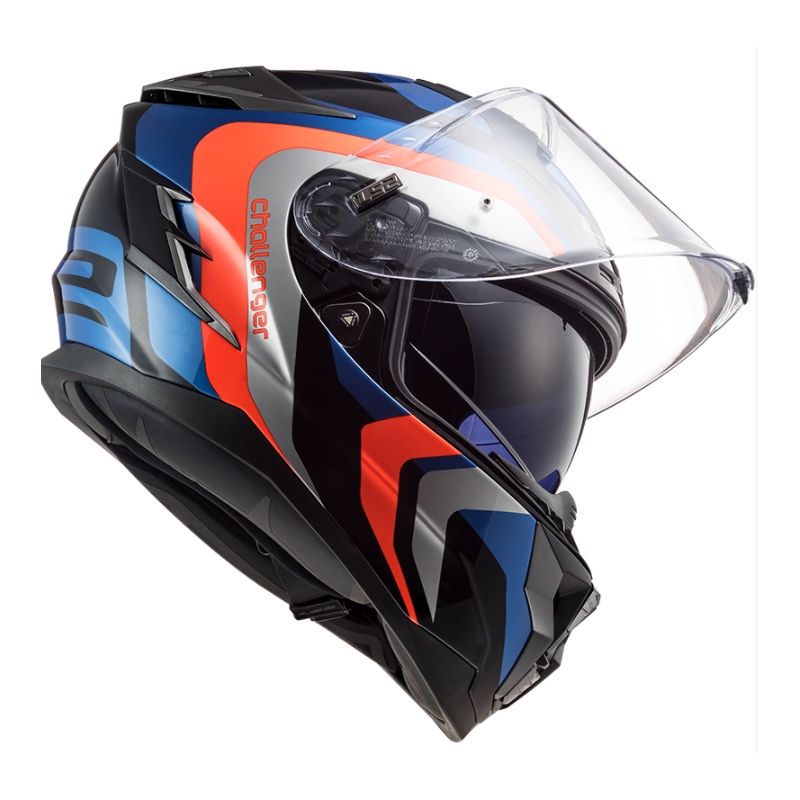 Integrálna prilba na motocykel LS2 FF327 Challenger Galactic modro-oranžovo-sivá výpredaj
