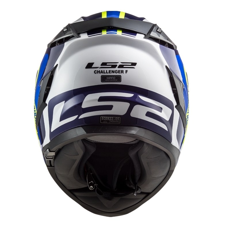 Integrálna prilba na motocykel LS2 FF327 Challenger Galactic modro-bielo-fluorescenčno žltá výpredaj