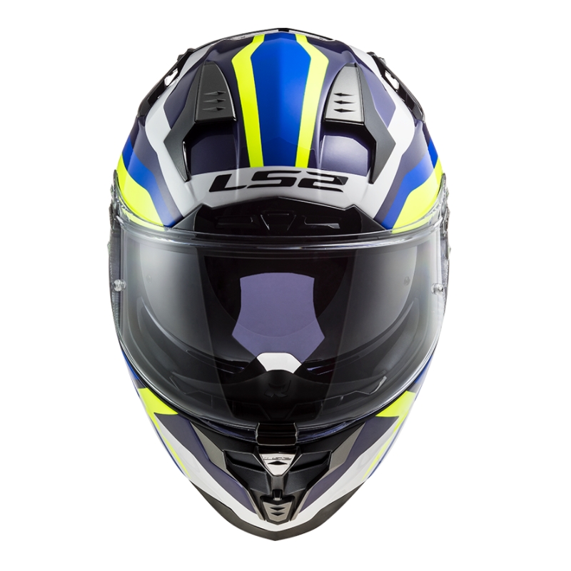 Integrálna prilba na motocykel LS2 FF327 Challenger Galactic modro-bielo-fluorescenčno žltá výpredaj