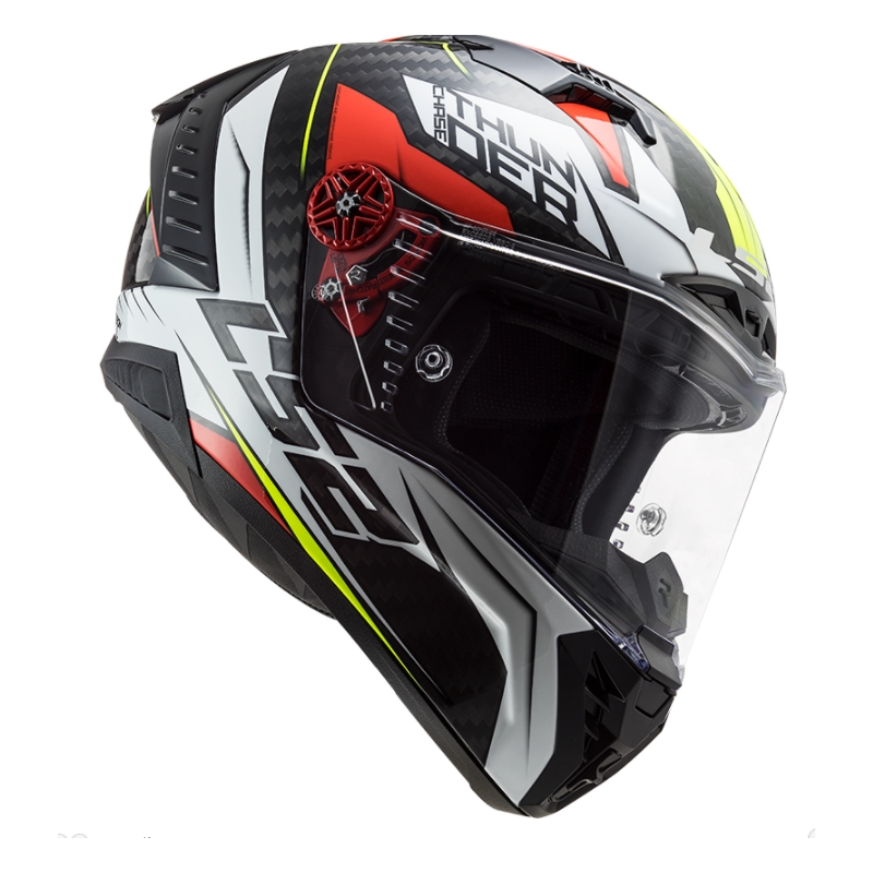 Integrálna prilba na motocykel LS2 FF805 Thunder C Chase čierno-bielo-červená výpredaj