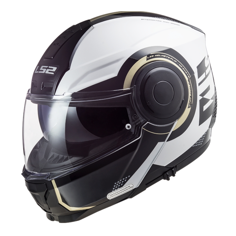 Odklápacia prilba na motocykel LS2 FF902 Scope Arch bielo-čierna
