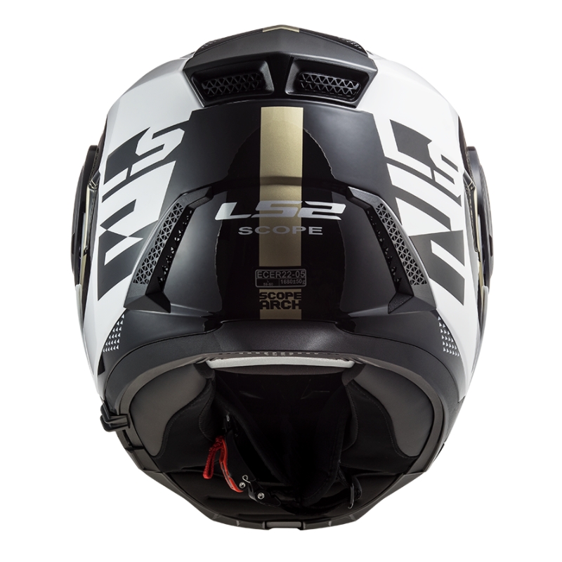 Odklápacia prilba na motocykel LS2 FF902 Scope Arch bielo-čierna
