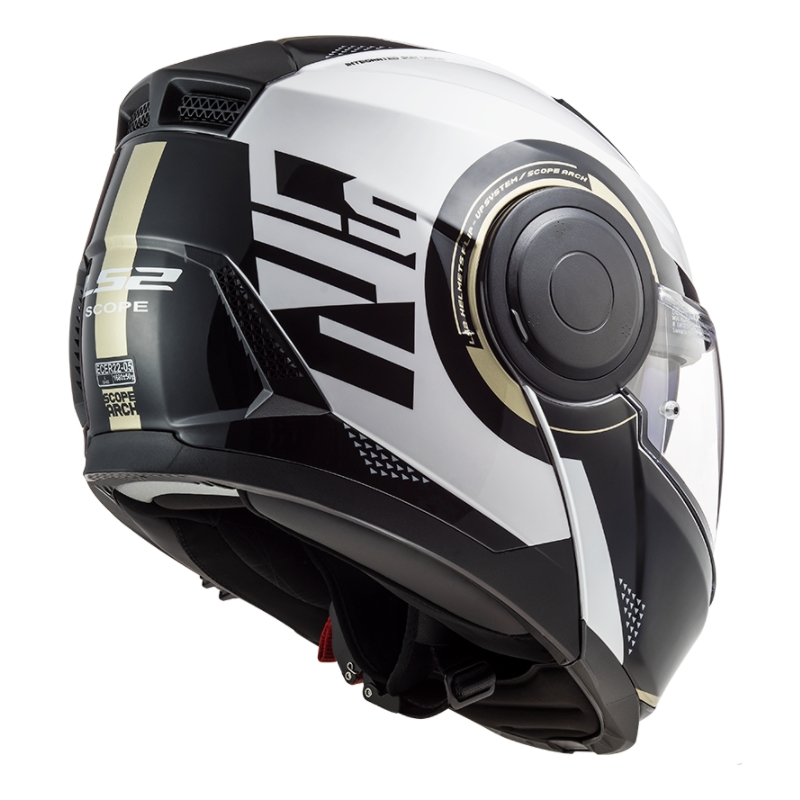Odklápacia prilba na motocykel LS2 FF902 Scope Arch bielo-čierna