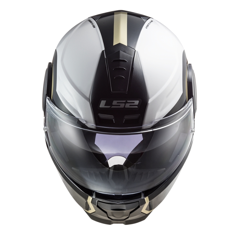 Odklápacia prilba na motocykel LS2 FF902 Scope Arch bielo-čierna