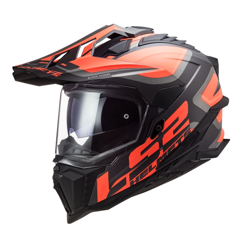 Enduro prilba LS2 MX701 Explorer Alter čierno-oranžovo-šedá