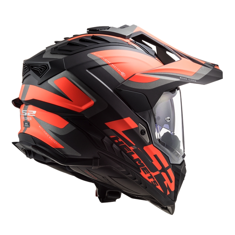 Enduro prilba LS2 MX701 Explorer Alter čierno-oranžovo-šedá