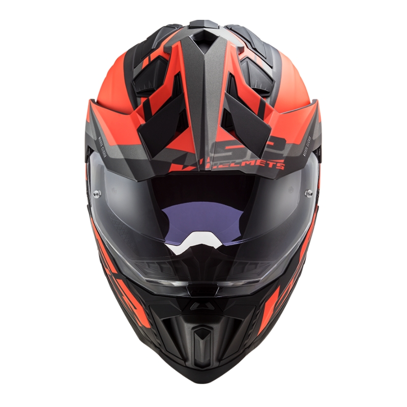 Enduro prilba LS2 MX701 Explorer Alter čierno-oranžovo-šedá