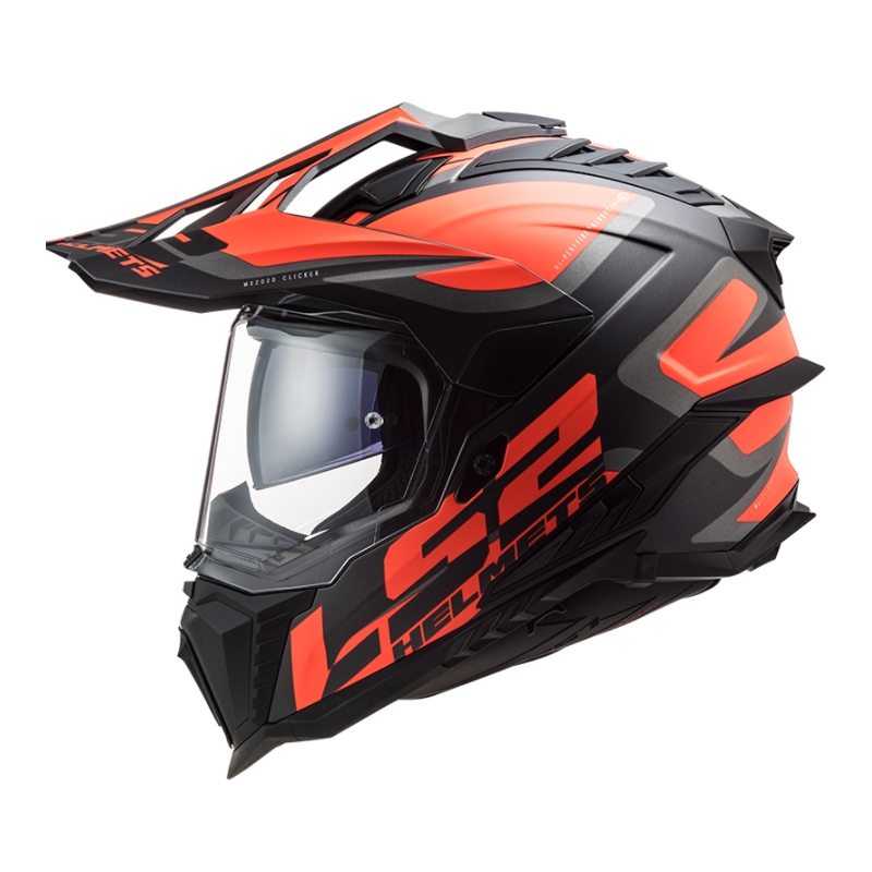 Enduro prilba LS2 MX701 Explorer Alter čierno-oranžovo-šedá