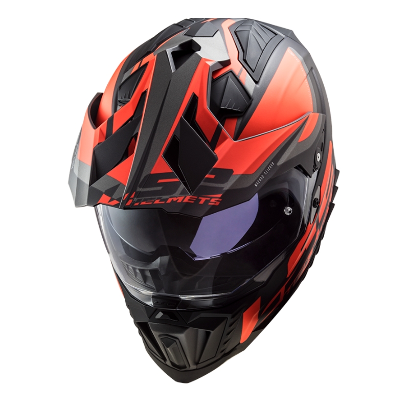 Enduro prilba LS2 MX701 Explorer Alter čierno-oranžovo-šedá