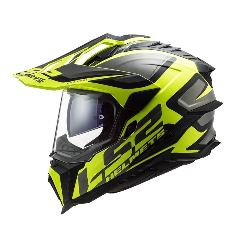 Enduro prilba LS2 MX701 Explorer Alter čierno-sivo-fluorescenčno žltá