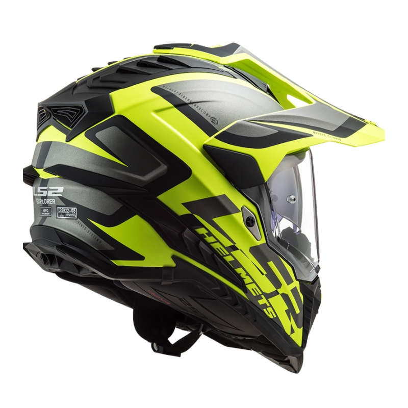 Enduro prilba LS2 MX701 Explorer Alter čierno-sivo-fluorescenčno žltá