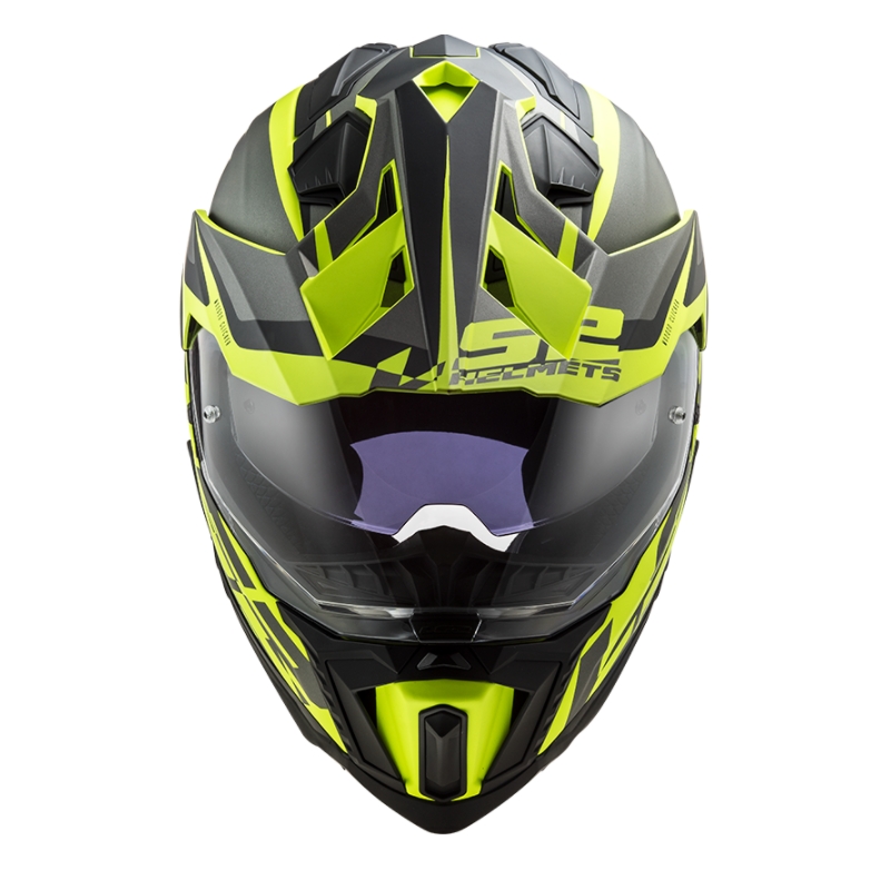 Enduro prilba LS2 MX701 Explorer Alter čierno-sivo-fluorescenčno žltá