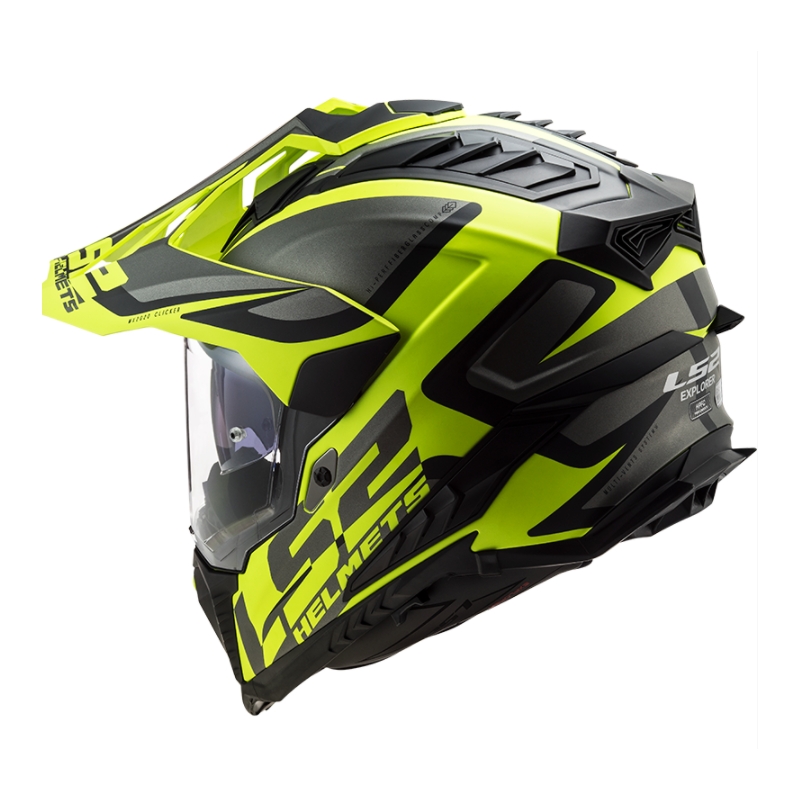 Enduro prilba LS2 MX701 Explorer Alter čierno-sivo-fluorescenčno žltá