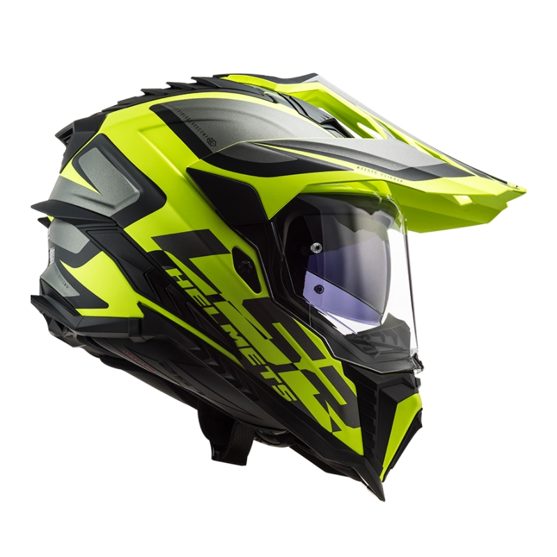 Enduro prilba LS2 MX701 Explorer Alter čierno-sivo-fluorescenčno žltá