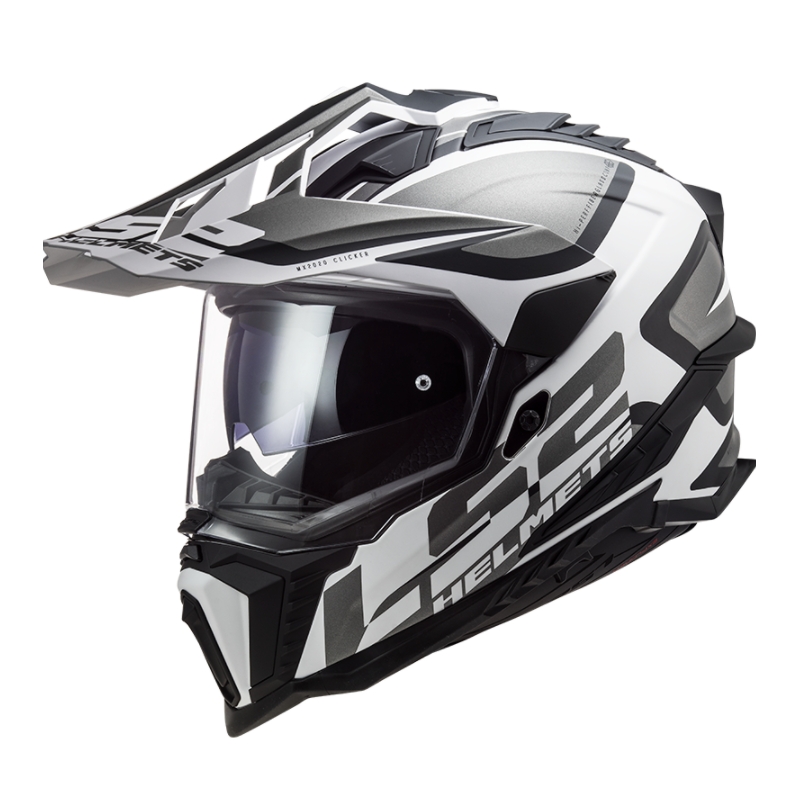 Enduro prilba LS2 MX701 Explorer Alter bielo-čierno-šedá