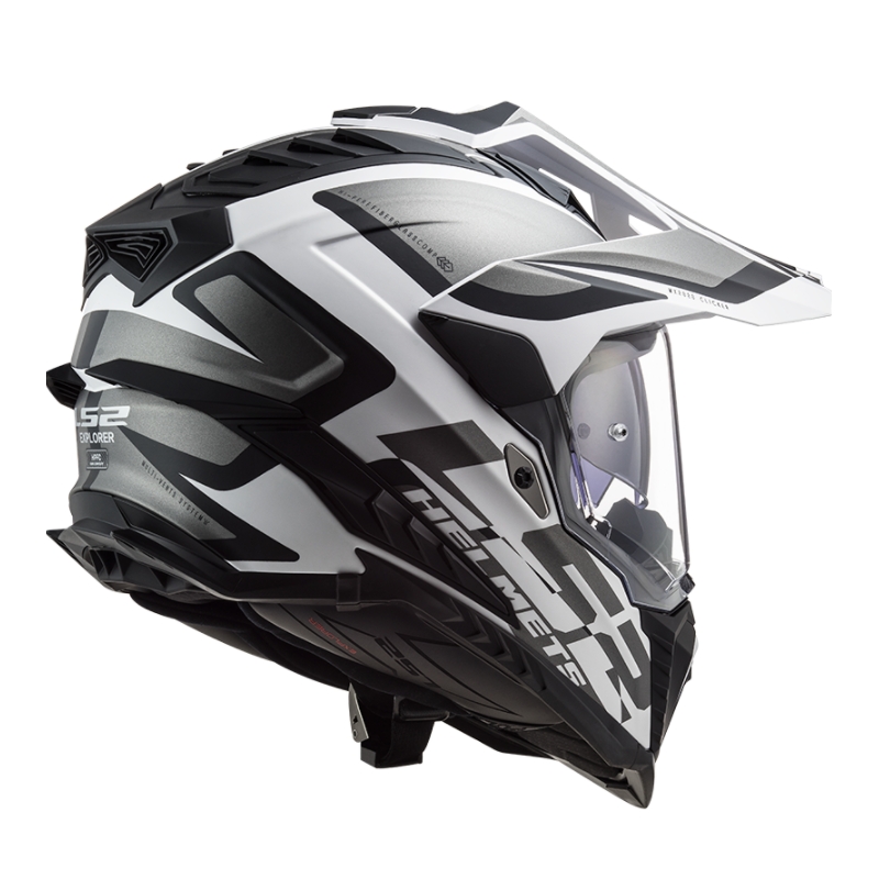 Enduro prilba LS2 MX701 Explorer Alter bielo-čierno-šedá
