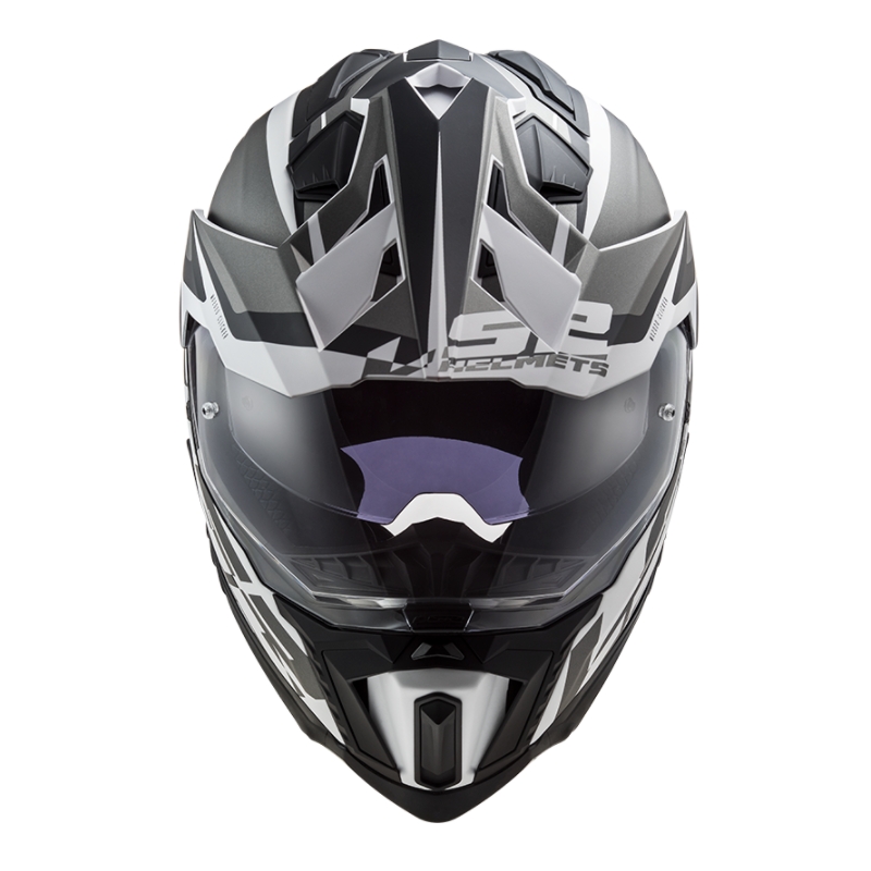 Enduro prilba LS2 MX701 Explorer Alter bielo-čierno-šedá