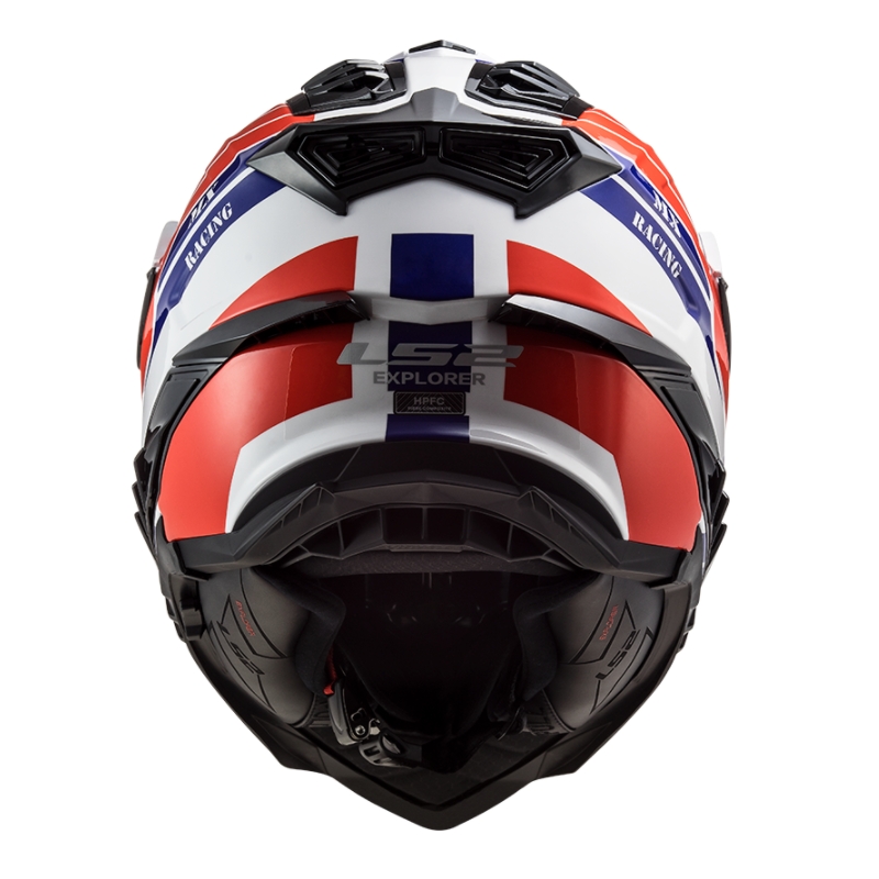 Enduro prilba LS2 MX701 Explorer Atlantis bielo-modro-červená výpredaj