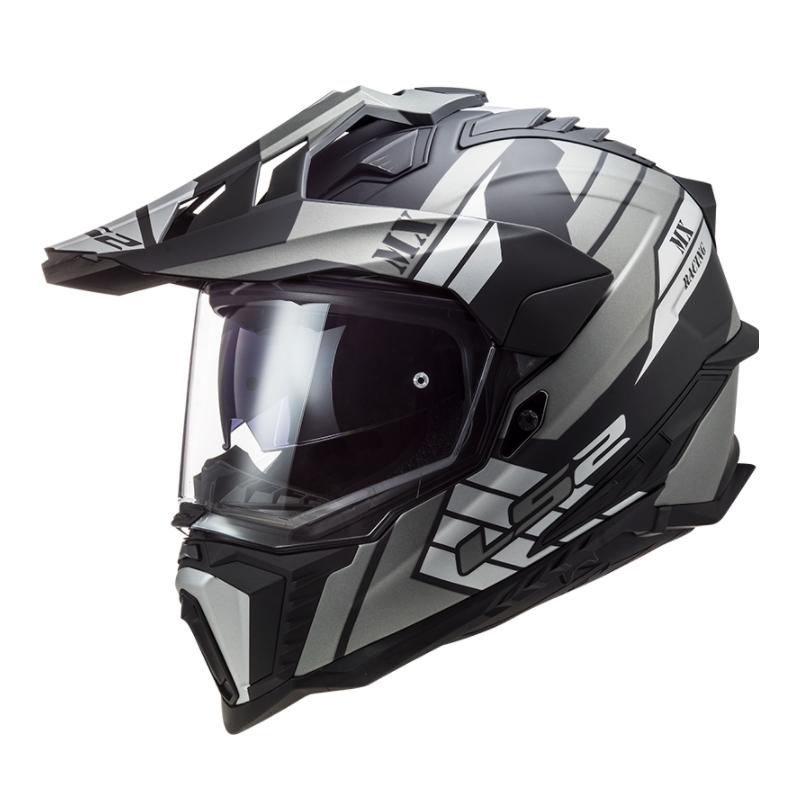 Enduro prilba LS2 MX701 Explorer Atlantis čierno-sivo-biela