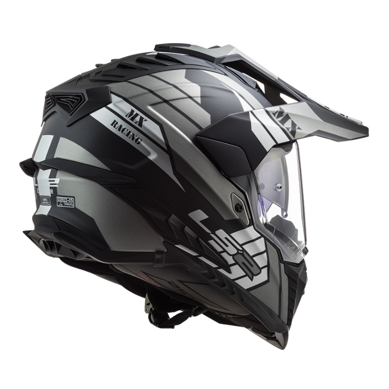 Enduro prilba LS2 MX701 Explorer Atlantis čierno-sivo-biela