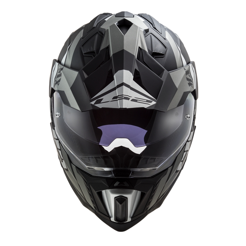 Enduro prilba LS2 MX701 Explorer Atlantis čierno-sivo-biela