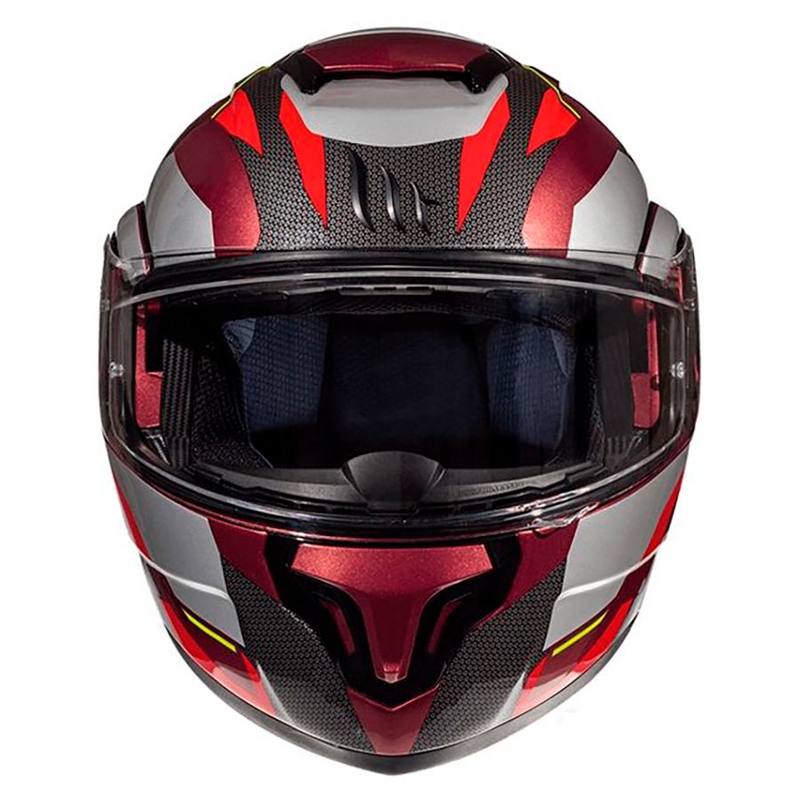 Odklápacia prilba na motocykel MT Atom SV TRANSCEND F5 červená - II. akosť