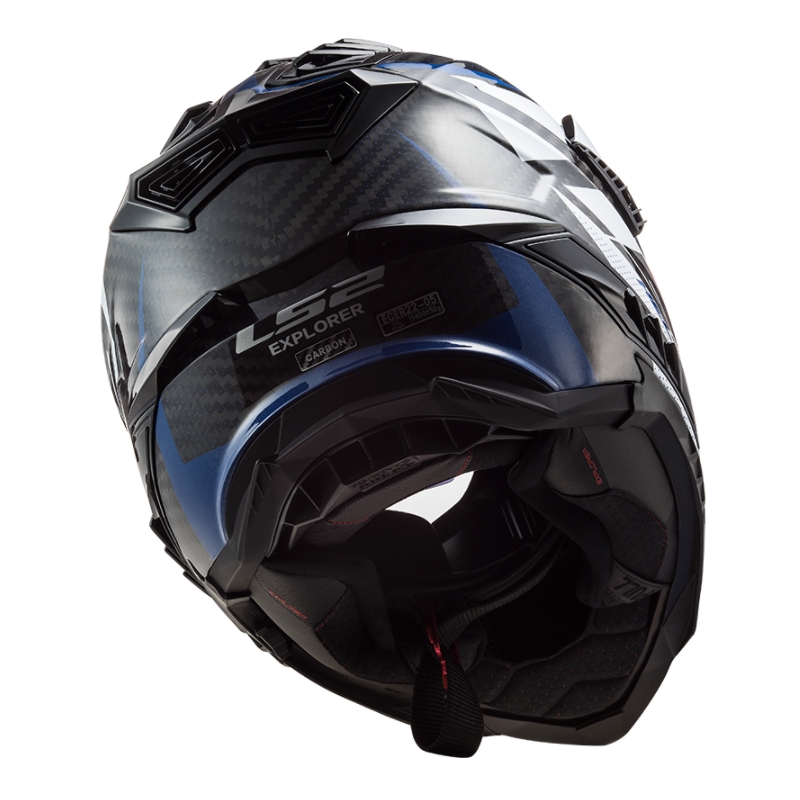 Enduro prilba LS2 MX701 Explorer C Focus bielo-modro-červená