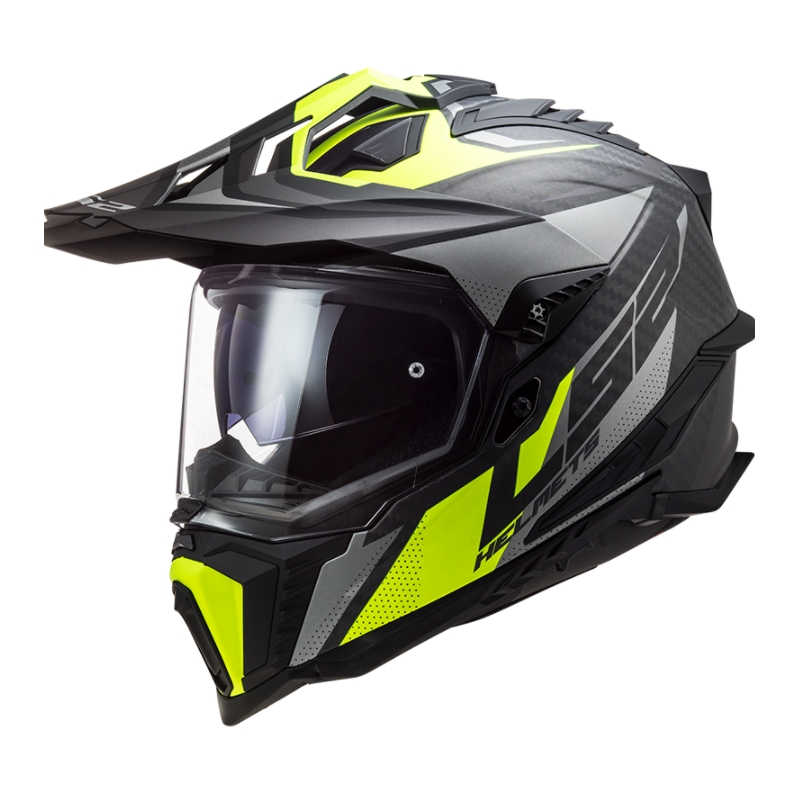 Enduro prilba LS2 MX701 Explorer C Focus čierno-sivo-fluorescenčno žltá