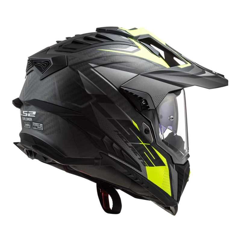 Enduro prilba LS2 MX701 Explorer C Focus čierno-sivo-fluorescenčno žltá
