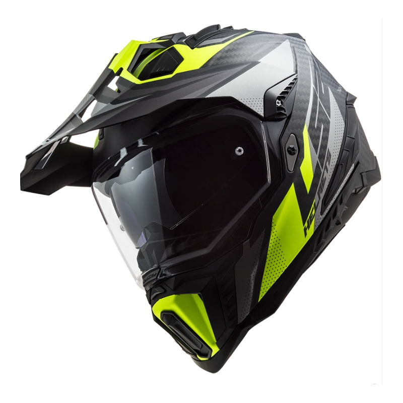 Enduro prilba LS2 MX701 Explorer C Focus čierno-sivo-fluorescenčno žltá