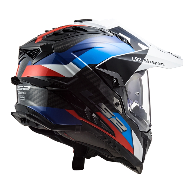 Enduro prilba LS2 MX701 Explorer C Frontier čierno-modro-biela