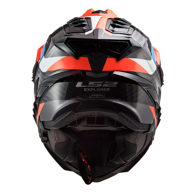 Enduro prilba LS2 MX701 Explorer C Frontier čierno-oranžovo-modrá