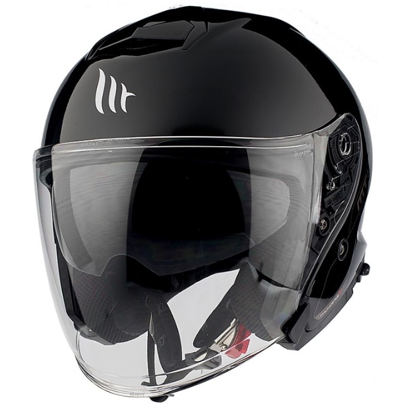 Otvorená prilba na motocykel MT Thunder 3 SV Solid čierna lesklá - II. akosť