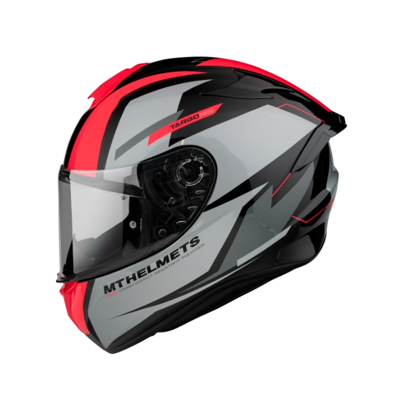 Integrálna prilba na motocykel MT FF106 Pre Targo Pro Sound čierno-sivo-fluorescenčno červená výpredaj