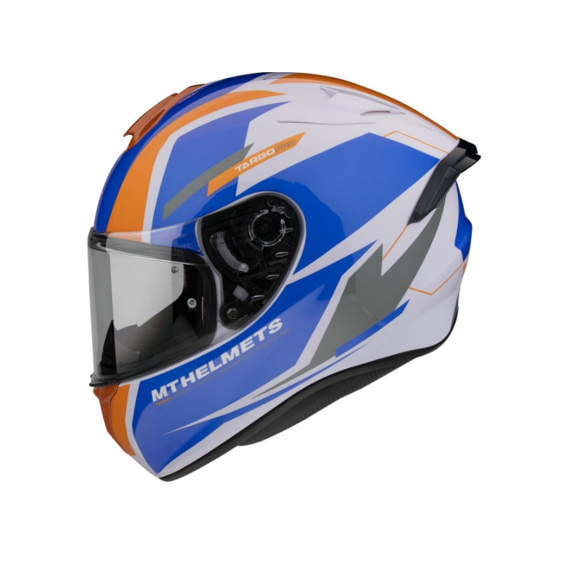 Integrálna prilba na motocykel MT FF106 Pro Targo Pro Sound modro-bielo-oranžová