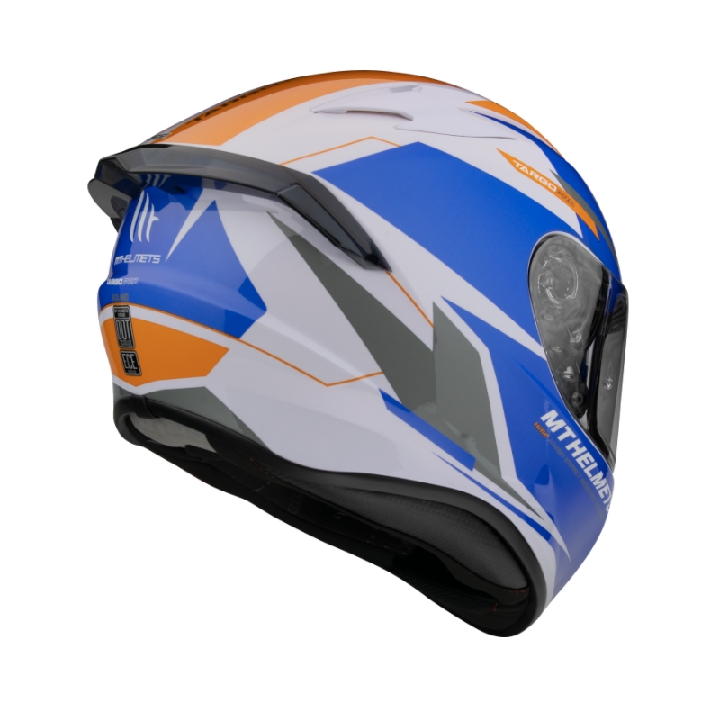 Integrálna prilba na motocykel MT FF106 Pro Targo Pro Sound modro-bielo-oranžová