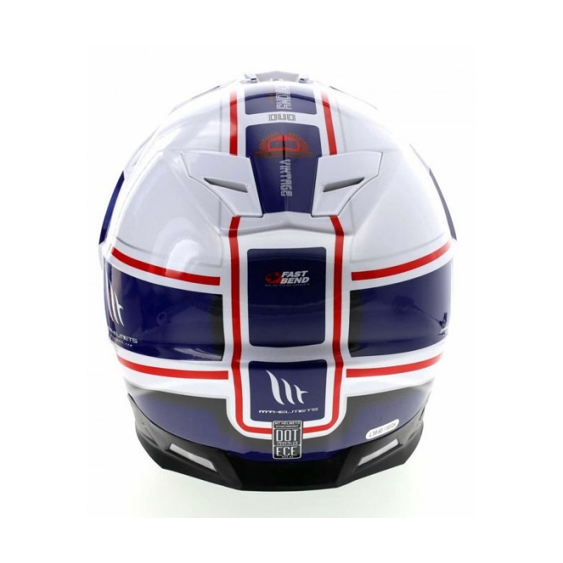 Enduro prilba MT Synchrony Duosport SV Tourer bielo-modro-červená - II. akosť