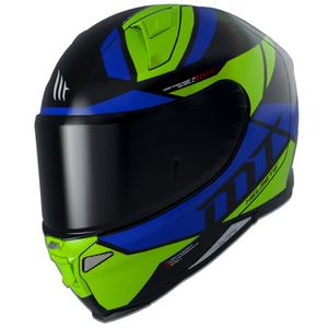 Integrálna prilba na motocykel MT Revenge 2 Scalpel zeleno-modro-čierna výpredaj