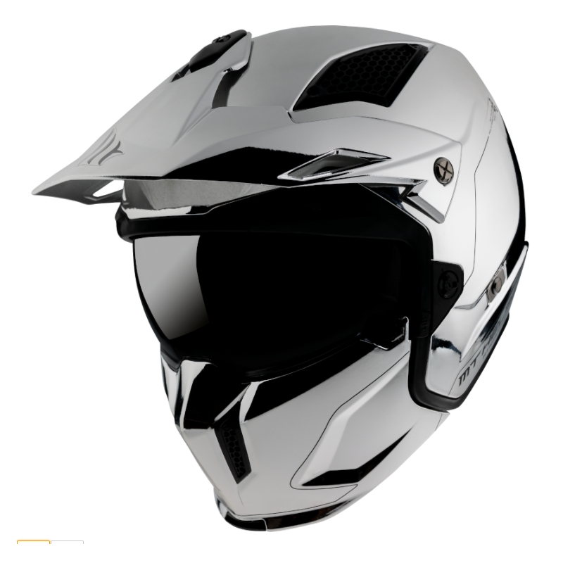 Otvorená prilba s maskou MT Streetfighter SV Chromed strieborná výpredaj